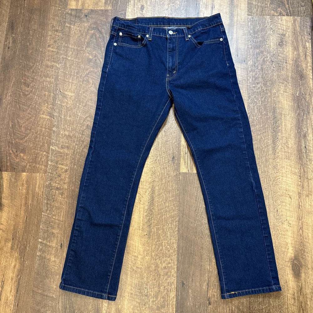 Levi Strauss Co 513 Jeans Dark Wash Straight Fit Men's 34x30 (Acutal‎ 32x28)